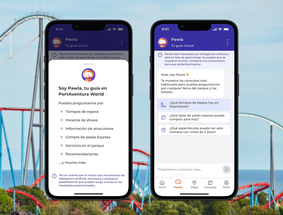 PortAventura World lanza Pawla, un chatbot de IA que te ayuda a mejorar tu experiencia en el resort