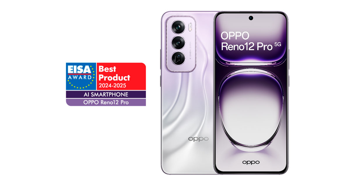 OPPO Reno12 Pro 5G gana el premio EISA al AI SMARTPHONE 2024-2025